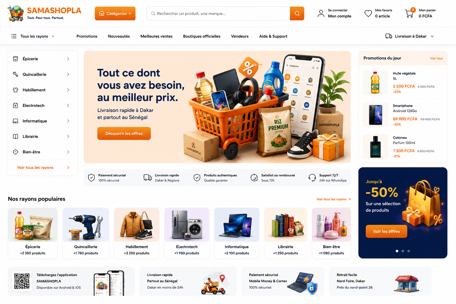 Application SAMASHOPLA